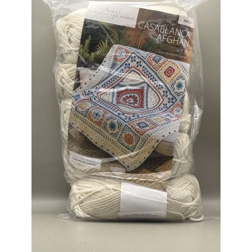 Annie's‎ Club Moroccan Tile Casablanca Crochet Afghan Kit 10 MAC10